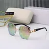 Luxuriöse Designer-Sonnenbrille für Herren, Damen, Herren, Herren-Sonnenbrille, Fashion Attitude, UV400-Schutz, quadratisch, voller Rahmen, goldfarben plattiert, mit Verpackung und Box 0836