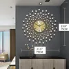 Orologi da parete Oro Grande Home Decor Design moderno Metal Silnet Orologi Decorazione soggiorno Zegar Scienny Gift