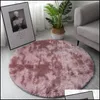 Tapis Fluffy Shag Fourrure Tapis De Forme Ronde 60 Cm 120 Cm Fuzzy Abstrait Tapis Pour Chambre Salon Pépinière Décor Furry Tapis Drop Dhpwm