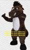 Plush Furry Mascot Costume Mustang Horse Pony Steed Courser Vuxen Tecknad karaktär Skär Ribbon Restaurant Inn ZZ7714