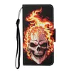 23 من الحالات المحفظة الجلدية لـ Samsung S24 Ultra Plus A55 A35 A05S A15 A04S M13 A04 M40S A54 A34 Flower Butterfly Wolf Skull Card Card Cover Cover Cover Pouch