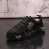 Skull Shoes Casual Flats Men 'S Dress Shoes Driving Shoe Men Embroidery Fashion Black Gold Sequined Loafers Male Platform