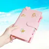 Schattige roze dagboek lederen cover case handboek Office Personal Binder Weekly Planner/Agenda Organizer