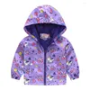 Manteau Toddler Girl Automne Vêtements 2022 enfants Veste bébé veste dessin animé imprimé garçons garçons filles Windbreaker