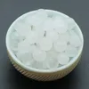 Natural 8mm White Agate Non-porous-ball Round Loose Gemstone Crystal Ball Diy Non-porous Stone Beads Ball