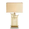 Table Lamps Modern Golden Marble For Bedroom Bedside Luminaire Living Room Home Decor LED Lights Lighting