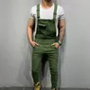 Men's Pants Stylish Men Jumpsuit Overalls Full Length Solid Color Mid Rise Straight