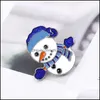 Spille Spille Uomo di neve Carino Piccolo Divertente Smalto Spille Spille Per Donna Ragazza Uomo Regalo Di Natale Demin Camicia Decor Spilla Pin Metallo K Dhnje