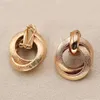 Boucles d'Oreille Créoles Luxe Pour Femme Gold Filled Rond Boucles d'oreilles Cercle Tendance Mariage Accessoires Cadeau