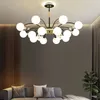 Nordic Glass Post-Modern LED Chandelier Lighting for Living Room Bedroom Dining room crystal chandeliers