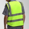 Motorcycle Apparel Print Logo High Visibility Reflective Vest Working Clothes Cycling Sports Outdoor Safety Clothing