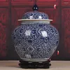 Garrafas de armazenamento tipo Apple Jingdezhen Cerâmica Jarra de maconha para decoração em casa