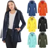 Women's Trench Coats Fashion Spring Autumn Women Casual Long Sleeve With Hooded Medium Female Clothing Outerwear Waterproof