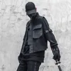 Мужские жилеты Aogz Multi Pockets Zipper Techwear Тактическая функциональная жилета мужская уличная одежда хип -хоп грузовые жилеты рукавицы