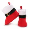 Boots 2022 Christmas Cute Snow Cotton Warm Infant Soft Soled Born Winter Baby Shoes For Girl Anti-slip Booties