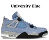 University Blue 4s Men Basketball Shoes Sail White Oreo Black Cat Pure Money Military Black Bred Mens Womens Trainer Sports Sneakers vapmax with box