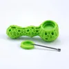 Latest Colorful Silicone Pipes Herb Tobacco Glass Porous Filter Bowl Portable Handpipes Innovative Design Smoking Cigarette Holder Tube DHL