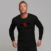 Men's Sweaters Autumn Fashion Hansome Men's O-neck Black Strips Knitted Pullover Printed Bodybuilding Fitness Workout Slim Fit Knit