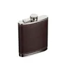 Hip Flasks Hommes Faux Cuir Enveloppé En Acier Inoxydable Vodkasr Whisky Alcool Flacon 5-9 oz