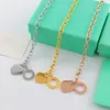 Joyas de diseñador Colgante de corazón Pulseras con dijes Collar de amor de oro Anillos de mujer Pulsera Brazaletes Colgantes de lujo Cadena de amantes de titanio