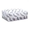 Storage Bags Quilt Bag Feather Print Home Clothes Pillow Blanket Travel Luggage Organizer Bed 60XX