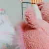 INS fofo unicórnio rosa de 4570cm com dentes grandes abraços de brinquedos unicorn bonecas decoração de casa crianças sussen bonecas aniversário presente de natal j220729