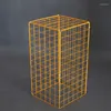 Candle Holders Wedding 4pcs Grid Plinth Iron Square Background Stand Table Decoration Road Stage