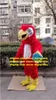 Длинная меховая талисмана костюм красный попугай попугай