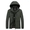 Men's Jackets 2022 Autumn Spring Mens Outerwear Breathable Hooded Business Casual Zipper Jacket Coat M-6XL