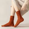 Socks Hosiery Women Socks 2022 New Autumn Winter 1 Pair New Fashion Striped Solid Color Long Socks For Girls High Quality Simplicity Casual T221102