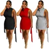 Kvinnors spårningsdräkter Zoctuo Shorts Suits Two-Piece Set Ribbon Side Slit Crop Top och Short Outfits 2 Pieces Set Women's Wear Lady Female