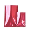 Storage Bags 1000Pcs/Lot Red Glossy Aluminum Foil Bag Open Top Tear Notch Heat Vacuum Seal For Food Snack Candy Nut Bean Packaging Pouches