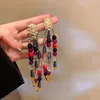 Bengelen oorbellen aensoa bohemia kleurrijke acryl kralen lange kwik drop boho handgemaakte grote hars kralen voor vrouwen sieraden