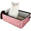 Outros gatos fornecem caixa de areia portátil com capa dobrável à prova d'água de tamanho grande de animais de estimação ao ar livre, vaso sanitário simples 221108