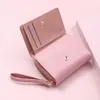 Вышитый любовь сердечный кошелька мода Fashion Women Multifunction Id Holders держатели карт кошельки тройные короткие кошельки