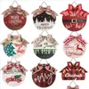 Christmas Decorations Christmas Door Wooden Decorations With Plaid Bow Holy Night Front Sign For Xmas Home Fireplace Wall Farmhouse Dhedx