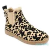 Designer -2022 Large Size Plush Short Martin Boots Plush Thickened Snow Women's Fashion Casual Leopard Cotton Boot