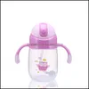 Kubki Kids Sippy Cups Cartoon Baby Uczenie się picia Woda Leakproof i Dropproof Mugle z uchwytem 240 ml Drop dostawa Home G DHW37