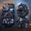 Luxushüllen Astronautenhülle für iPhone 14 13 12 Pro Max XS X XR 7 8 Plus SE Transparentes, weiches Silikon, stoßfeste Stoßstange, niedliche Stoßstangen-Rückabdeckung
