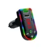 F7 Auto Bluetooth 5.0 FM-Transmitter 3,1 A USB-Schnellladegerät Drahtloser Freisprech-Audioempfänger Kit Disk TF-Karte MP3-Player mit PD-Ladegerät