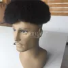 6mm Afro Kinky Mens البارز استبدال Toupee لتساقط الشعر الرجال السود الرجال