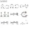 Navel Bell Button Rings 4590Pcs Mixed Styles Stainless Steel Eyebrow Belly Lip Tongue Nose Piercing Bar Ring Labret Barbell Tunnel Body Jewelry 221107