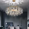 Lampadari Lampadario Illuminazione Lustre Lampada di cristallo Ramo d'oro Lamparas Modernas Salones El Grandes Modern Led