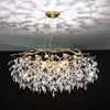 Ljuskronor ljuskrona belysning Luster Crystal Lamp Gold Branch Lamparas Modernas Salones El Grandes Modern LED