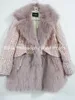 Damesbont 2022 winterjas voor vrouw lovertjes wollen mode zware industrie losse Koreaanse versie