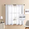 Vorhang XUNTUO Dicke Flachs kurze transparente Vorhänge für Wohnzimmer Schlafzimmer Küche Fenster Behandlung kleine Panels Home Decor Vorhänge