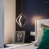 Pendant Lamps Nordic Novelty Bedside Led Lights For Living Room Bedroom TV Wall Decor Lighting Geometry Hanging Kitchen Fixture