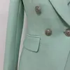 Женские костюмы Blazers High Street Classic Baroque Designer Jacket Metal Lion Button