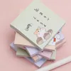 4/6pcs Ins Wind Bote note Livro do aluno Criativo Cartoon Sticky Message Memorando pode prender notepad portátil notebook Pequeno