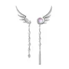 Stud Thaya Tassel Silver Color Earring Dangle Feather Högkvalitativ japansk snygg för kvinnor Fina Judely 2211079028577